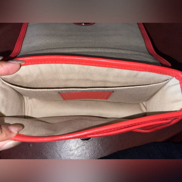 Coach Legacy Penny #19914 Bright Coral Crossbody w/Tassels Turn Lock EUC - Picture 9 of 15